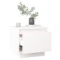 Comodino Bianco 35x34x32 cm in Legno Massello di Pino Comodino Bianco 35x34x32 cm in Legno Massello di Pino