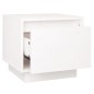 Comodino Bianco 35x34x32 cm in Legno Massello di Pino Comodino Bianco 35x34x32 cm in Legno Massello di Pino