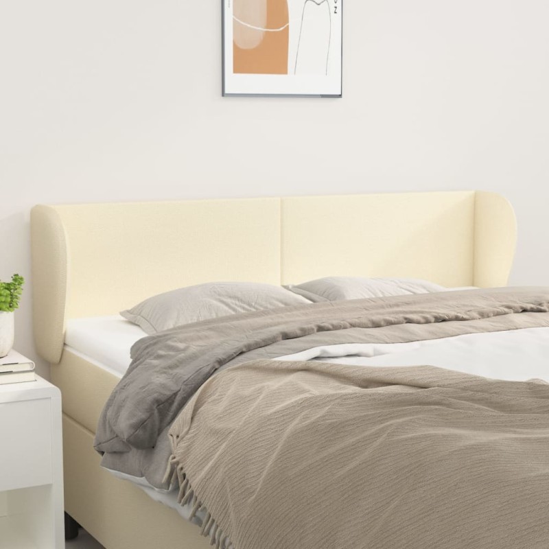 Testiera ad Orecchio Crema 147x23x78/88 cm in Similpelle Testiera ad Orecchio Crema 147x23x78/88 cm in Similpelle