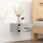 Comodino a Muro Grigio Cemento 35x35x20 cm Comodino a Muro Grigio Cemento 35x35x20 cm