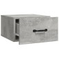 Comodino a Muro Grigio Cemento 35x35x20 cm Comodino a Muro Grigio Cemento 35x35x20 cm