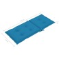 Sedie da Giardino 2 pz con Cuscini Blu in Massello di Teak Sedie da Giardino 2 pz con Cuscini Blu in Massello di Teak
