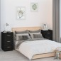 Comodini Neri 2 pz 40x40x75 cm in Legno Massello di Pino Comodini Neri 2 pz 40x40x75 cm in Legno Massello di Pino