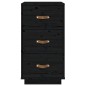 Comodini Neri 2 pz 40x40x75 cm in Legno Massello di Pino Comodini Neri 2 pz 40x40x75 cm in Legno Massello di Pino