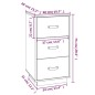 Comodini Neri 2 pz 40x40x75 cm in Legno Massello di Pino Comodini Neri 2 pz 40x40x75 cm in Legno Massello di Pino