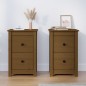 Comodini 2 pz Miele 40x35x61,5 cm in Legno Massello di Pino Comodini 2 pz Miele 40x35x61,5 cm in Legno Massello di Pino