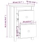 Comodini 2 pz Miele 40x35x61,5 cm in Legno Massello di Pino Comodini 2 pz Miele 40x35x61,5 cm in Legno Massello di Pino