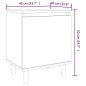 vidaXL Comodino con Gambe in Legno Massello Rovere Fumo 40x35x50 cm vidaXL Comodino con Gambe in Legno Massello Rovere Fumo 40x35x50 cm