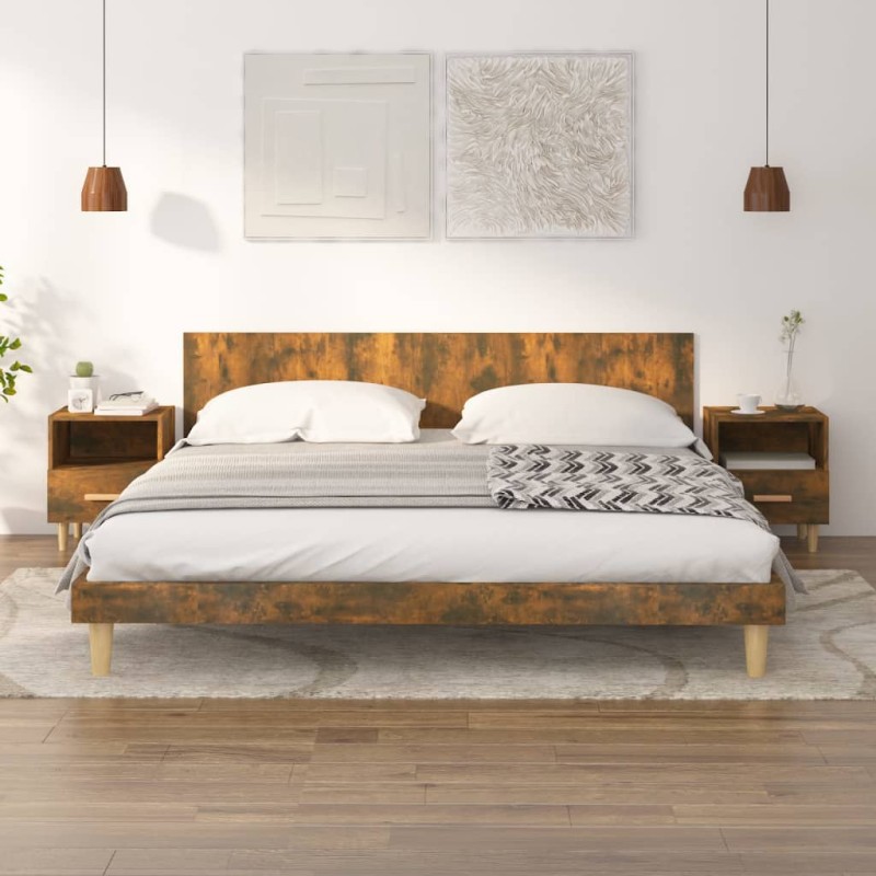 Comodini 2 pz Rovere Fumo 40x35x47 cm Comodini 2 pz Rovere Fumo 40x35x47 cm