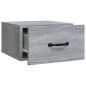 Comodino a Muro Grigio Sonoma 35x35x20 cm Comodino a Muro Grigio Sonoma 35x35x20 cm
