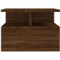Comodino Pensile Rovere Marrone 40x31x27cm in Legno Multistrato Comodino Pensile Rovere Marrone 40x31x27cm in Legno Multistrato