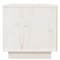 Comodino Bianco 40x34x35 cm in Legno Massello di Pino