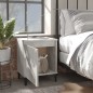 Comodini con Gambe in Metallo 2 pz Grigio Cemento 40x30x50 cm Comodini con Gambe in Metallo 2 pz Grigio Cemento 40x30x50 cm