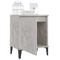 Comodini con Gambe in Metallo 2 pz Grigio Cemento 40x30x50 cm Comodini con Gambe in Metallo 2 pz Grigio Cemento 40x30x50 cm