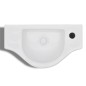 Lavandino Bagno in Ceramica con Foro per Rubinetto Bianco