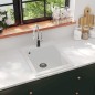 Lavandino Cucina Granito 1 Lavello ad Incasso Bianco Crema Lavandino Cucina Granito 1 Lavello ad Incasso Bianco Crema