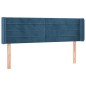 Testiera ad Orecchio Blu Scuro 147x16x78/88 cm in Velluto Testiera ad Orecchio Blu Scuro 147x16x78/88 cm in Velluto
