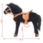 vidaXL Cavallo in Peluche in Piedi Nero vidaXL Cavallo in Peluche in Piedi Nero