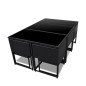 vidaXL Set da Pranzo da Esterno 11 pz con Cuscini in Polyrattan Nero vidaXL Set da Pranzo da Esterno 11 pz con Cuscini in Polyrattan Nero