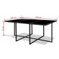 vidaXL Set da Pranzo da Esterno 11 pz con Cuscini in Polyrattan Nero vidaXL Set da Pranzo da Esterno 11 pz con Cuscini in Polyrattan Nero
