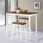 vidaXL Set Tavolo da Bar e Sgabelli 3 pz in Legno Massello vidaXL Set Tavolo da Bar e Sgabelli 3 pz in Legno Massello