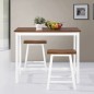 vidaXL Set Tavolo da Bar e Sgabelli 3 pz in Legno Massello vidaXL Set Tavolo da Bar e Sgabelli 3 pz in Legno Massello