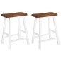 vidaXL Set Tavolo da Bar e Sgabelli 3 pz in Legno Massello vidaXL Set Tavolo da Bar e Sgabelli 3 pz in Legno Massello