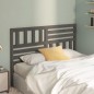 Testiera per Letto Grigia 146x4x100cm in Legno Massello di Pino