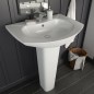 vidaXL Lavandino a Colonna in Ceramica Bianca 650x520x200 mm 