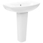 vidaXL Lavandino a Colonna in Ceramica Bianca 650x520x200 mm 