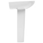 vidaXL Lavandino a Colonna in Ceramica Bianca 650x520x200 mm 