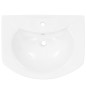 vidaXL Lavandino a Colonna in Ceramica Bianca 650x520x200 mm 