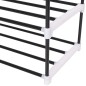 vidaXL Scarpiera con 4 Ripiani in Metallo e Plastica Nero vidaXL Scarpiera con 4 Ripiani in Metallo e Plastica Nero