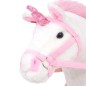 vidaXL Unicorno di Peluche in Piedi Bianco e Rosa XXL vidaXL Unicorno di Peluche in Piedi Bianco e Rosa XXL