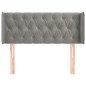 Testiera ad Orecchio Grigio Chiaro 93x16x78/88 cm in Velluto Testiera ad Orecchio Grigio Chiaro 93x16x78/88 cm in Velluto