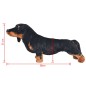 vidaXL Cane Bassotto in Peluche in Piedi Nero XXL vidaXL Cane Bassotto in Peluche in Piedi Nero XXL