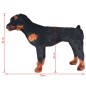 vidaXL Cane Rottweiler in Peluche in Piedi Nero e Marrone XXL vidaXL Cane Rottweiler in Peluche in Piedi Nero e Marrone XXL