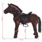vidaXL Cavallo in Peluche in Piedi Marrone Scuro XXL vidaXL Cavallo in Peluche in Piedi Marrone Scuro XXL