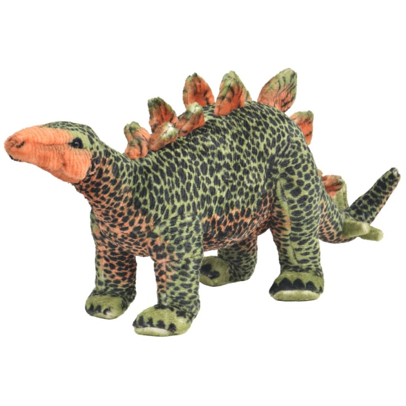 vidaXL Dinosauro Stegosaurus in Peluche in Piedi Verde e Arancione XXL vidaXL Dinosauro Stegosaurus in Peluche in Piedi Verde e Arancione XXL