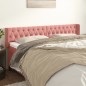 Testiera ad Orecchio Rosa 183x16x78/88 cm in Velluto Testiera ad Orecchio Rosa 183x16x78/88 cm in Velluto