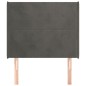 Testiera ad Orecchio Grigio Scuro 83x16x118/128 cm in Velluto Testiera ad Orecchio Grigio Scuro 83x16x118/128 cm in Velluto