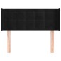 vidaXL Testiera ad Orecchio Nera 93x16x78/88 cm in Velluto vidaXL Testiera ad Orecchio Nera 93x16x78/88 cm in Velluto