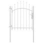 vidaXL Cancello da Giardino in Acciaio 1x2 m Bianco vidaXL Cancello da Giardino in Acciaio 1x2 m Bianco