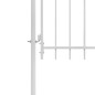 vidaXL Cancello da Giardino in Acciaio 1x2 m Bianco vidaXL Cancello da Giardino in Acciaio 1x2 m Bianco