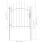 vidaXL Cancello da Giardino in Acciaio 1x2 m Bianco vidaXL Cancello da Giardino in Acciaio 1x2 m Bianco