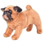 vidaXL Cane Carlino in Peluche in Piedi Marrone Chiaro XXL vidaXL Cane Carlino in Peluche in Piedi Marrone Chiaro XXL