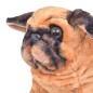 vidaXL Cane Carlino in Peluche in Piedi Marrone Chiaro XXL vidaXL Cane Carlino in Peluche in Piedi Marrone Chiaro XXL