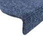vidaXL Tappetini Autoadesivi per Scale 15 pz 56x17x3 cm Blu