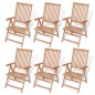 vidaXL Set da Pranzo da Giardino 7pz Sedie Pieghevoli Massello di Teak