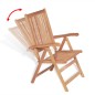 vidaXL Set da Pranzo da Giardino 7pz Sedie Pieghevoli Massello di Teak